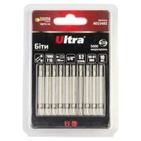 Биты TORX 15×50мм ¼" 10шт S2 (блистер), ULTRA 4015492