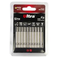 Биты TORX 10×50мм ¼" 10шт S2 (блистер), ULTRA 4015482