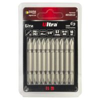 Биты PH1-PH2×65мм ¼" 10шт S2 (блистер), ULTRA 4016512
