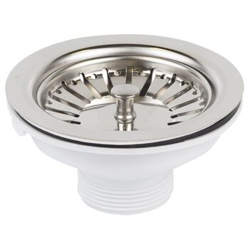 Клапан донный для кухонной мойки 1½" с нерж. решеткой, WIRQUIN 9545682