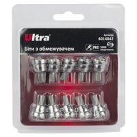 Биты с ограничителем PH2×25мм ¼" 10шт S2 (блистер), ULTRA 4014842