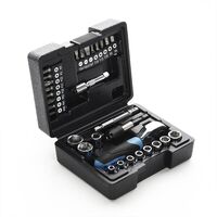 Набор насадок (инструментов) торцевых c трещоткой CrV 1/4 (72Т) (31 шт.), APRO 251431