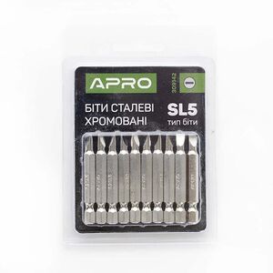 Біта SL5 * 50мм хром, 10шт / уп, APRO 309142