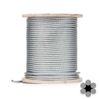 Трос 10мм DIN 3055 (6x19) (оцинкованный W1) (бухта 100м), WR-G10 APRO