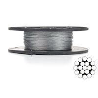 Трос 2мм DIN 3053 (1x19) (оцинкованный W1) (бухта 200м), WR-G30532 APRO