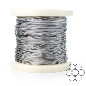 Трос 1мм DIN 3052 (1х7) нержавіючий А2 200м APRO WR-G30521N