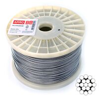 Трос 1мм DIN 3053 (1х19) нержавіючий А2 200м APRO WR-G30531N