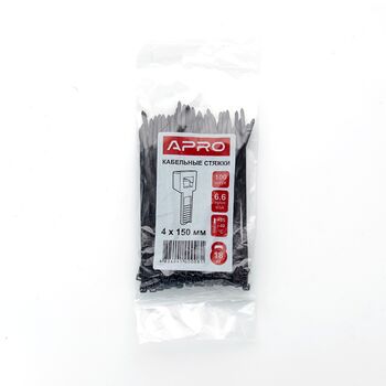 Хомут нейлоновый 5x500 черный (100 шт.) (универсальный), APRO CT-B5500