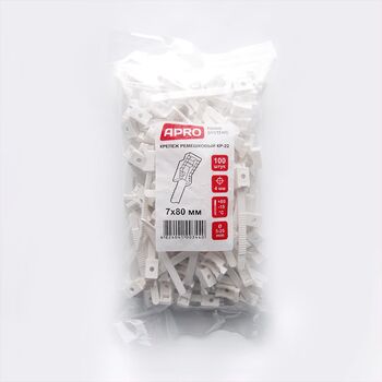Крепеж ремешковый белый 7х80 мм (100шт.), APRO KR-22W
