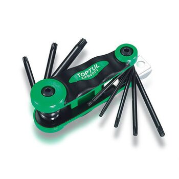 Набор складной ключей TORX: T9-T40 (материал CRV-6150), AIFB0801 TOPTUL