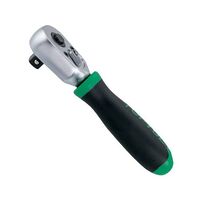Трещотка 1/4" 45 зубцов укороченная (резиновая ручка), CJDI0812 TOPTUL