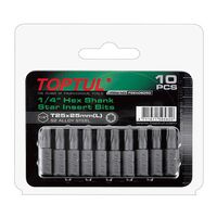 Набор бит 1/4" L25мм T40 10 ед. на блистере, FSEA0840G TOPTUL