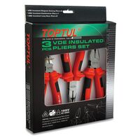 Набір щипців 3 од. (1000V), GAAE0301 TOPTUL