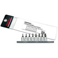 Набор бит пятигранных 1/4" TORX T8-T40 с отверстием 8 ед., GAAG0805 TOPTUL