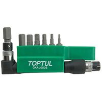 Набір біт 1/4" HEX 2-8мм + Гобр.перех. 8 од., GAAL0803 TOPTUL