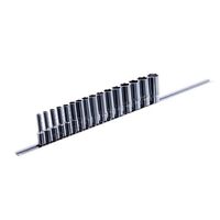 Набор головок длинных 1/2" 15 ед. 8~19, 21, 22, 24мм (на планке), GAAQ1606U TOPTUL