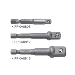 Набір перехідників 1/4" під шуруповерт 3 од. (1/4", 3/8", 1/2"), GAAR0301 TOPTUL