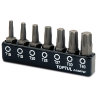 Набір біт 1/4" 7 од. (Torx: T10-T40), GAAV0702 TOPTUL