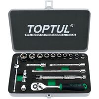Набор инструмента 1/4" 18 ед. дюймового 3/16"-9/16", GCAD1811 TOPTUL