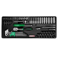 Набор инструмента 1/4" 72 ед. (в ложементе), GCAT7202 TOPTUL