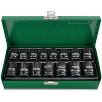 Набор головок ударных 1/2" 10-24мм 15 ед., GDAD1501 TOPTUL