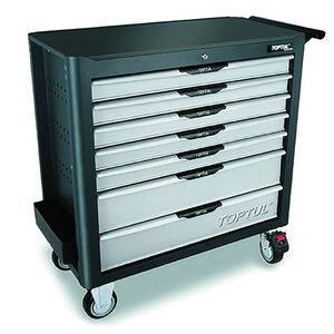 Тележка для инструмента 7 секций JUMBO NEW PRO-LINE (серая) TOPTUL TCBK0703