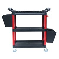 Тележка инструментальная (3 открытые полки,2 навесных ящика) G.I. KRAFT GI37103