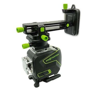 Лазерний рівень PREMIUM, 4x360 ° (2xH360/2xV360, LCD-дисплей, Bluetooth, пульт ДУ - зелений промінь) PROTESTER LL516G