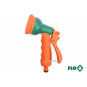 Зрошувач-пістолет 8-режимний до шлангу 1/2", ABS-пластик, 89211 FLO