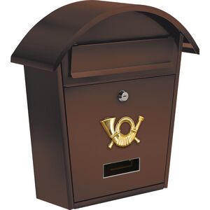 Ящик поштовий коричневий, 380х320х105 мм (78587 Vorel)