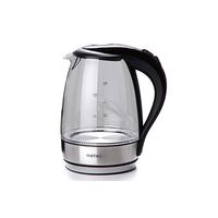 Електрочайник EK-04GB 1.7л, 1850-2200Вт, корпус скло, чорний Metec 700016