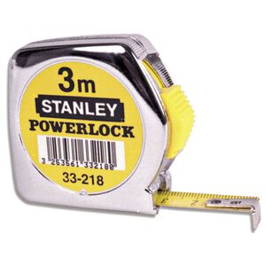 Рулетка 3м (10`) х12.7мм Powerlock с металлическим корпусом 50vv, 0-33-218 Stanley