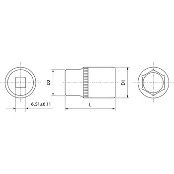 Головка торцевая 1/4"DR, 10 мм, FS01410 THORVIK
