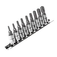 Набор торцевых головок с насадкой TORX 5-граней 1/4" 9ед. (3303 JTC)
