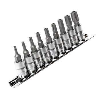 Набор торцевых головок с насадкой TORX 5-граней 1/4" 9ед. (3303 JTC)