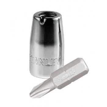 Адаптер переходник квадрат 1/4 "> HEX 1/4", L = 25 мм, 1-86-124 STANLEY