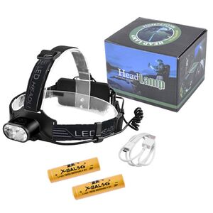 Ліхтар налобний Police 2128-2T6, 2x18650, signal light, ЗУ microUSB, Box