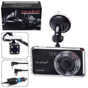 Автомобільний цифровий відеореєстратор CELSIOR DVR F802D FHD двокамерний