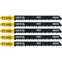 Полотно для электролобзика дерево 8TPI, L = 100 мм. Уп. 5 шт., YT-3402 YATO