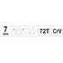 Ключ рожково-накидной с трищаткою CrV, М = 7 мм, L = 130 мм, YT-01907 YATO