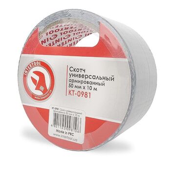 Скотч универсальный армированный 50 мм*10 м. (KT-0981 Intertool)