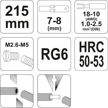 Знімач ізоляції, L=215 мм, YT-2293 YATO
