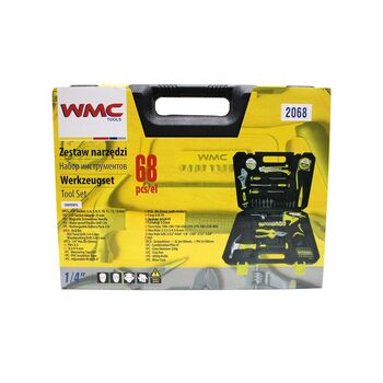 Набір інструментів з шуруповертом 68пр.1/4 '' 6гр 5-13мм, 2068 WMC TOOLS
