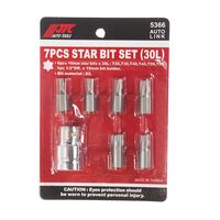 Набор бит 10мм TORX T25-T55 7ед. (5366 JTC)
