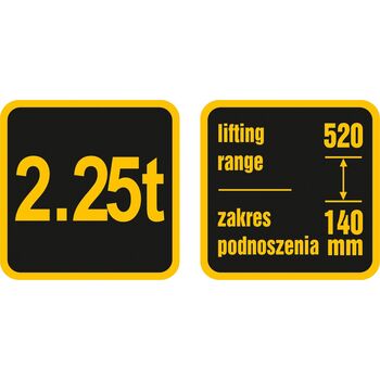 Домкрат гідравлічний підкатний 2,25 т, h= 130-490 мм DW(DW) (80220 Vorel)