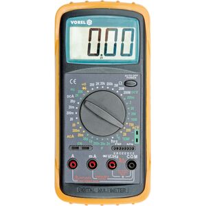 Мультиметр для вимірювання електричних параметрів цифровий, висота цифр- 25 мм, 81784 VOREL