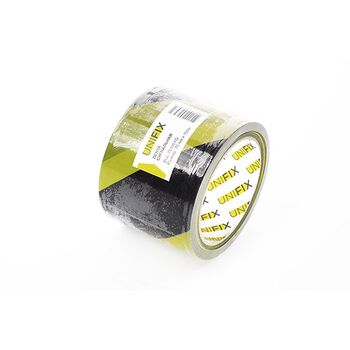 Сигнальна стрічка 75мм * 100м жовто-чорна UNIFIX SGL-75100YG