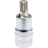 Головка торцевая квадрату 1/2 "с насадкой" SPLINE "M10 L = 55 мм, YT-04343 YATO