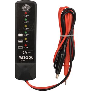 Тестер напряжения аккумуляторов, до 12 В, YT-83101 YATO