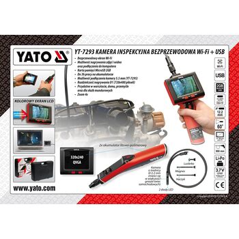 Промисловий відеоскоп 3, 5 "-безпроводной, YT-7293 YATO